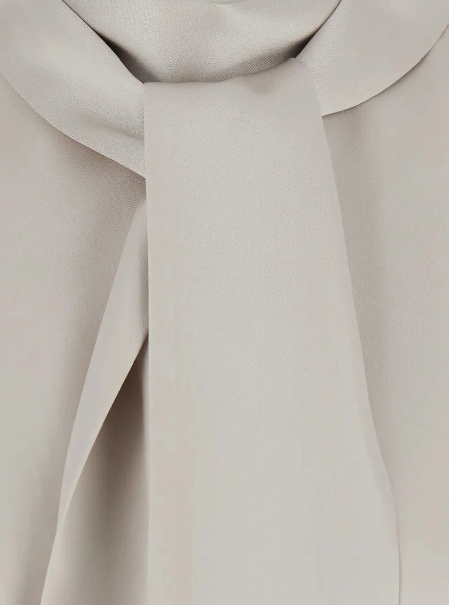Bluza Brunello Cucinelli bej din matase - Img 3