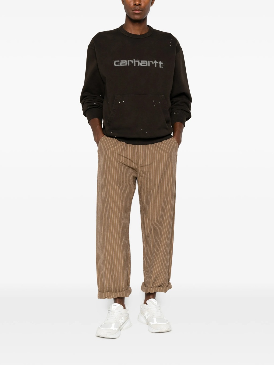 Bluza de trening Carhartt maro din bumbac - Img 2