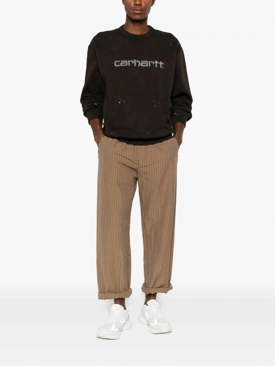 Bluza de trening Carhartt maro din bumbac - Img 2