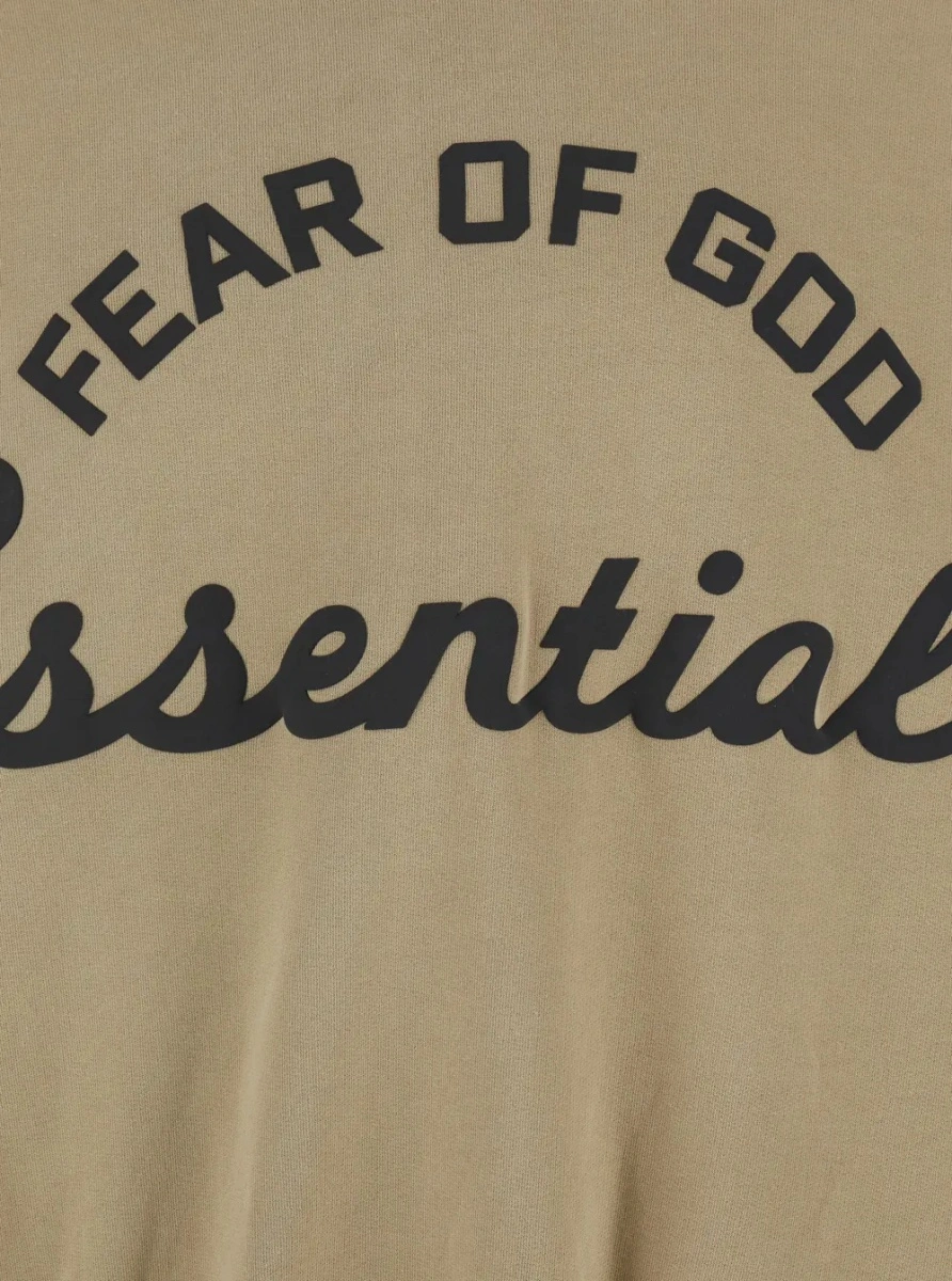 Bluza de trening FEAR OF GOD bej din bumbac - Img 3