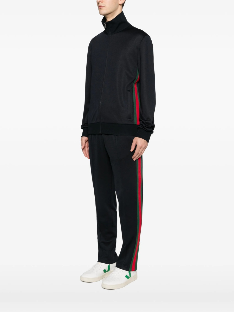 Bluza de trening Gucci albastra din bumbac si polyester - Img 3