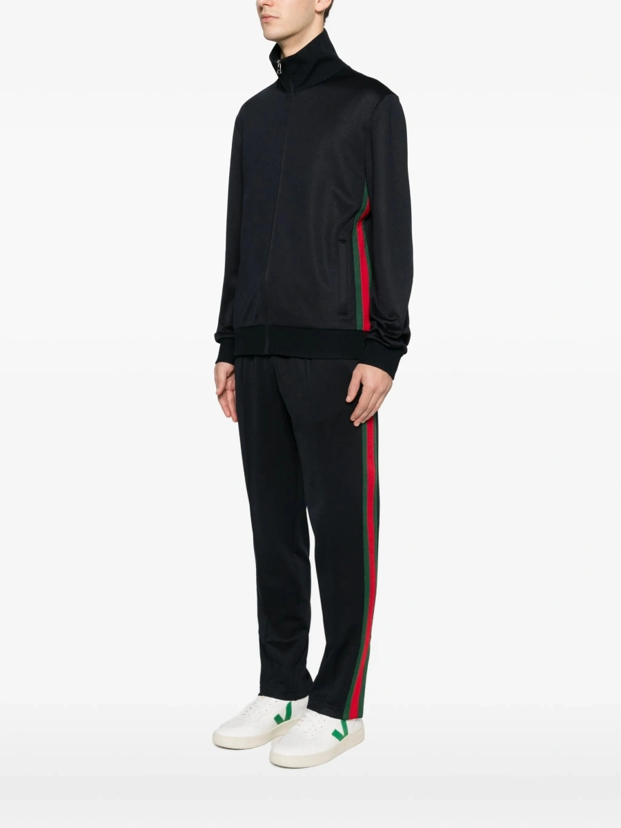 Bluza de trening Gucci albastra din bumbac si polyester - Img 3