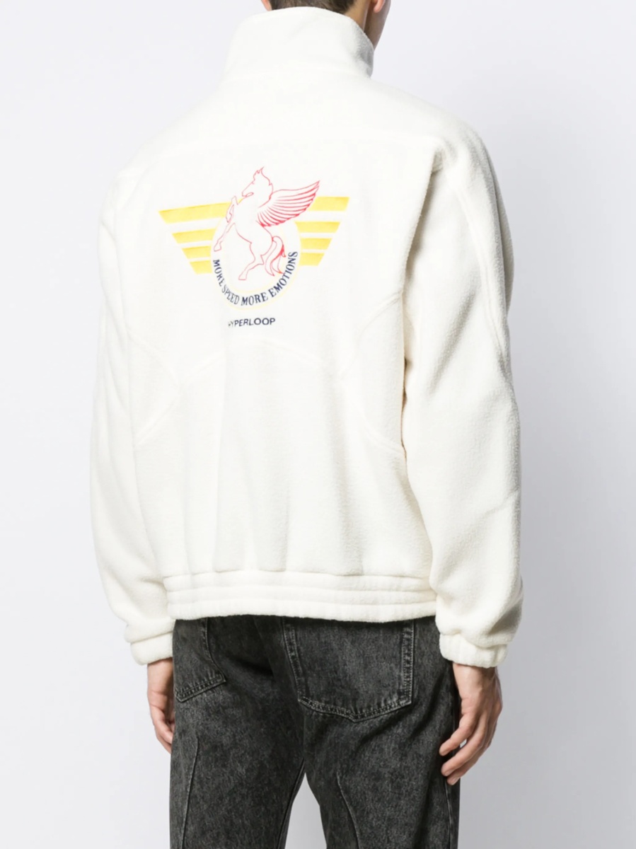 Bluza de trening MSGM alba din polyester - Img 4