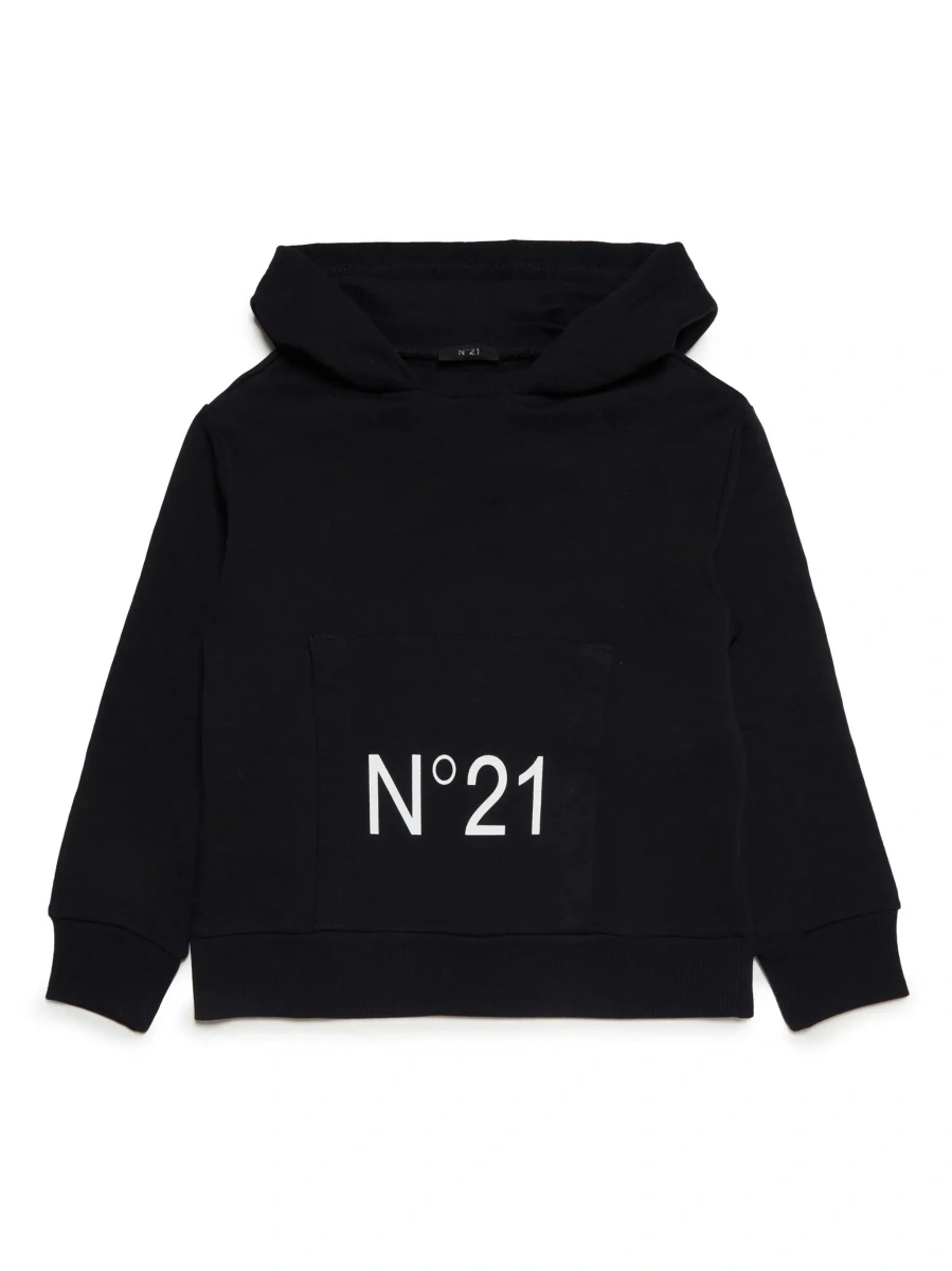 Bluza de trening N°21 Kids neagra din bumbac - Img 6
