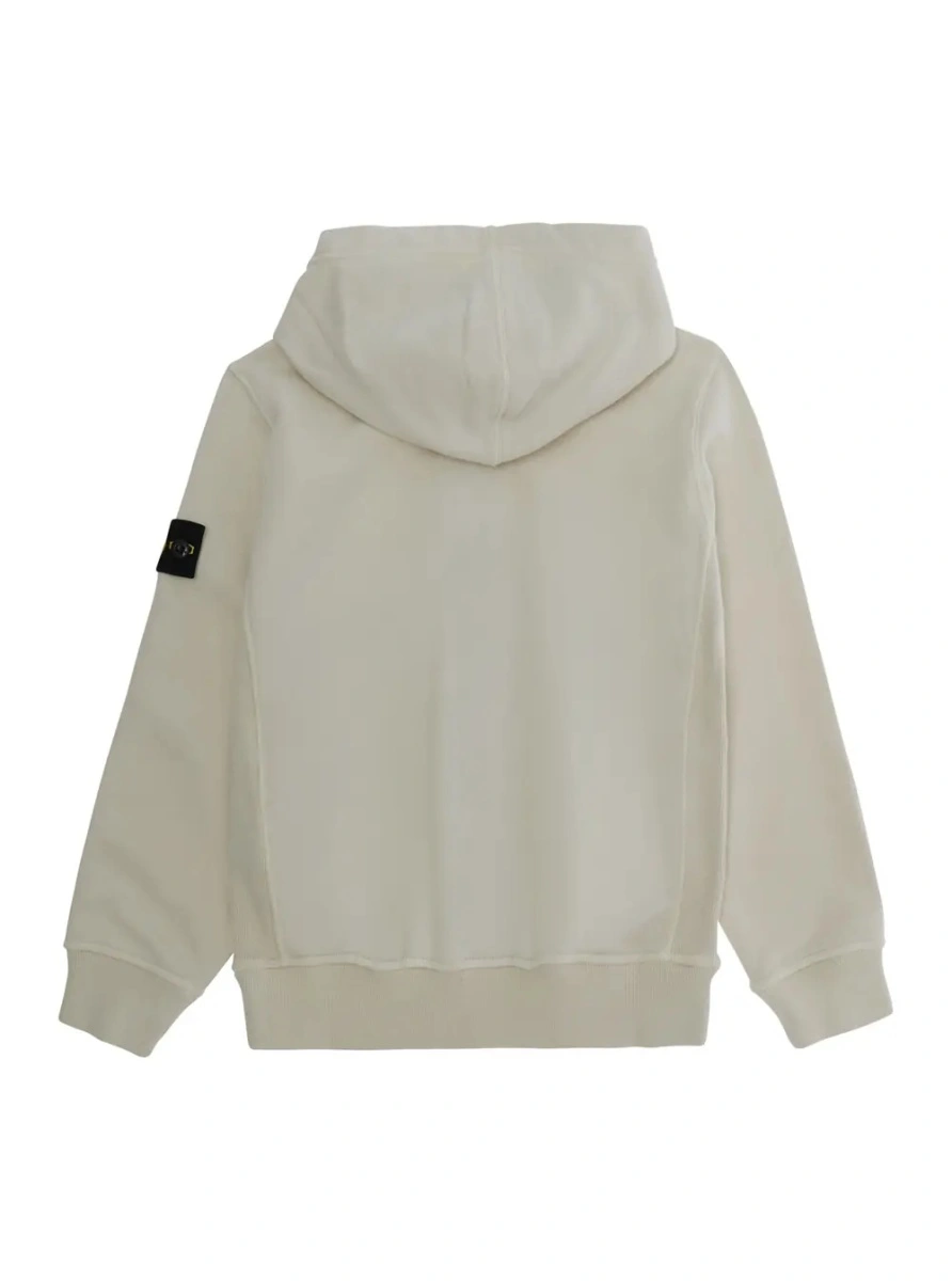 Bluza de trening Stone Island alba din bumbac - Img 2