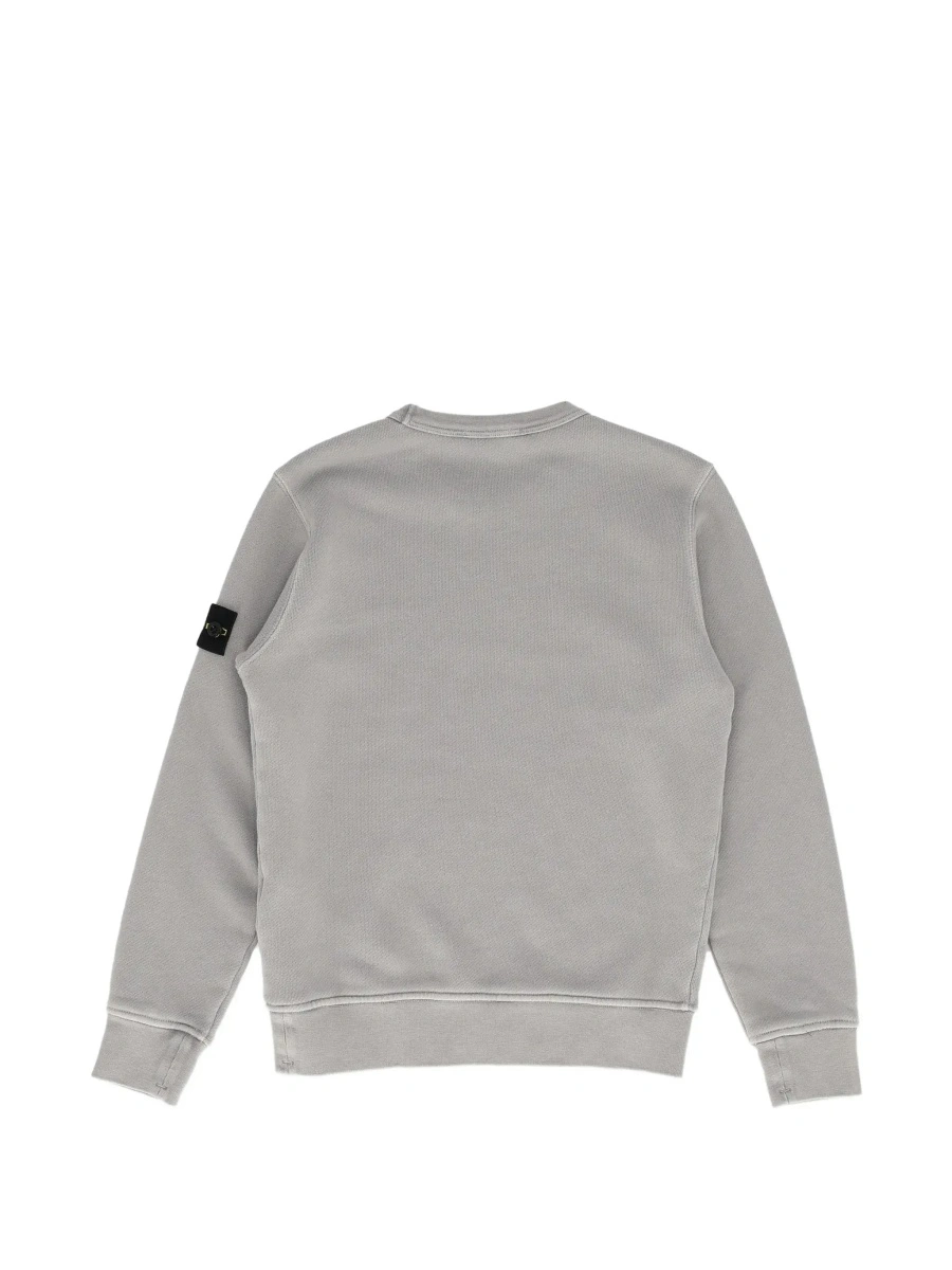 Bluza de trening Stone Island gri din bumbac - Img 4