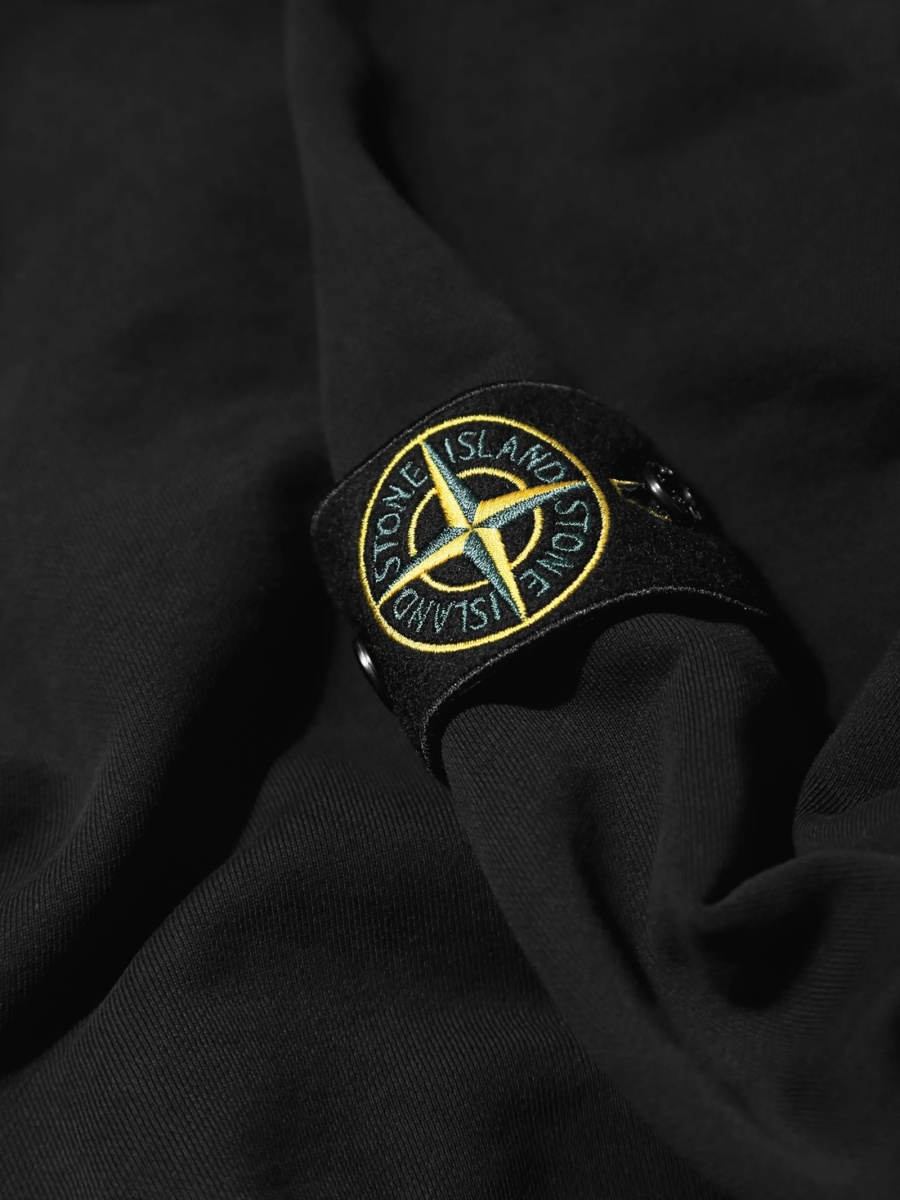 Bluza de trening Stone Island neagra din bumbac - Img 3