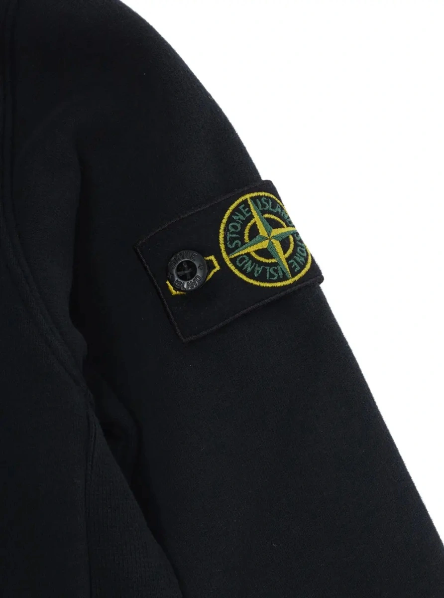 Bluza de trening Stone Island neagra din bumbac - Img 3