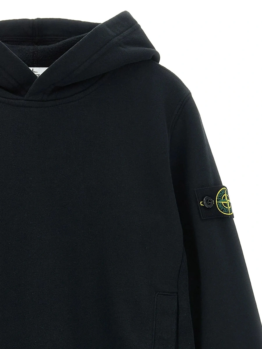 Bluza de trening Stone Island neagra din bumbac - Img 5
