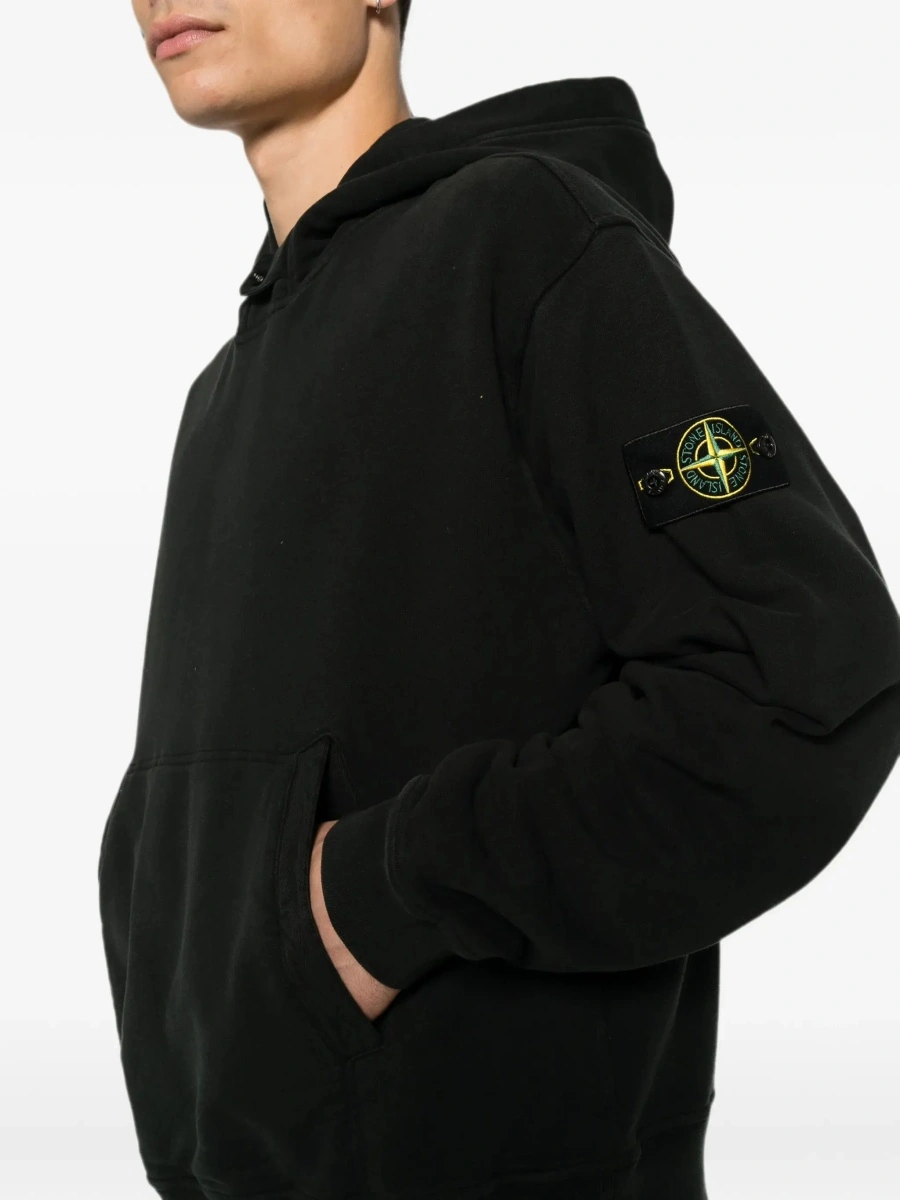 Bluza de trening Stone Island neagra din bumbac - Img 7