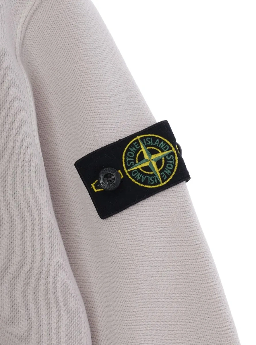 Bluza de trening Stone Island roz din bumbac - Img 3