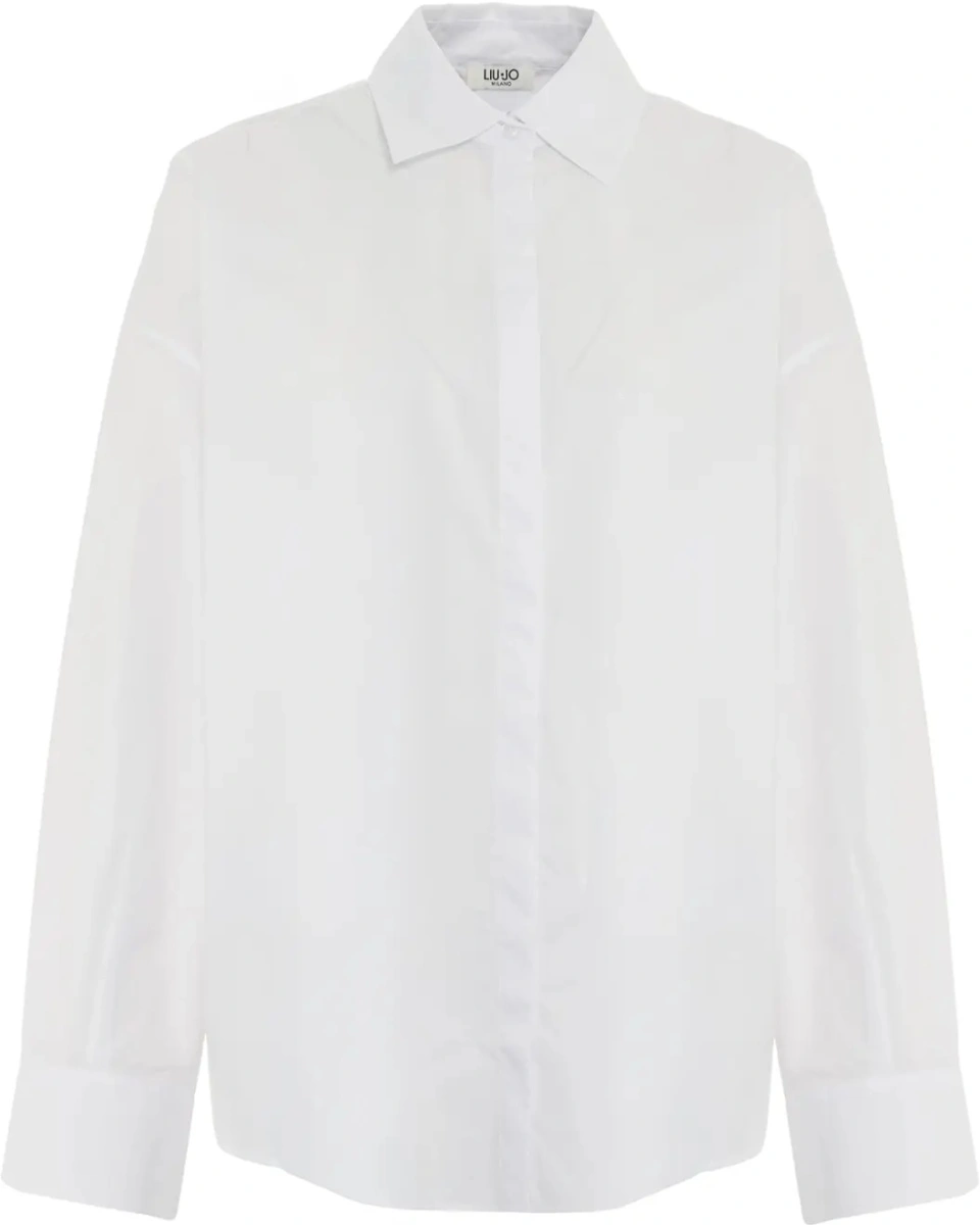 Bluza eleganta Liu Jo White alba din bumbac - Img 2