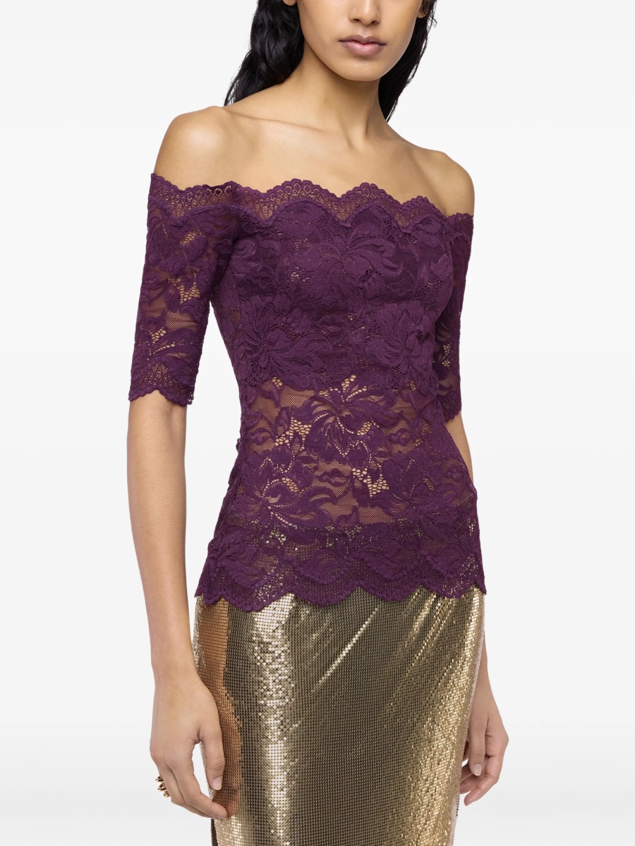 Bluza RABANNE violet din poliamida si elastan - Img 4