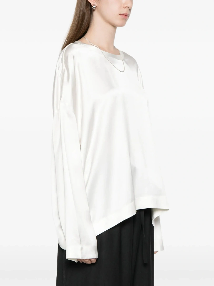 Bluza TOTEME alba din vascoza - Img 5