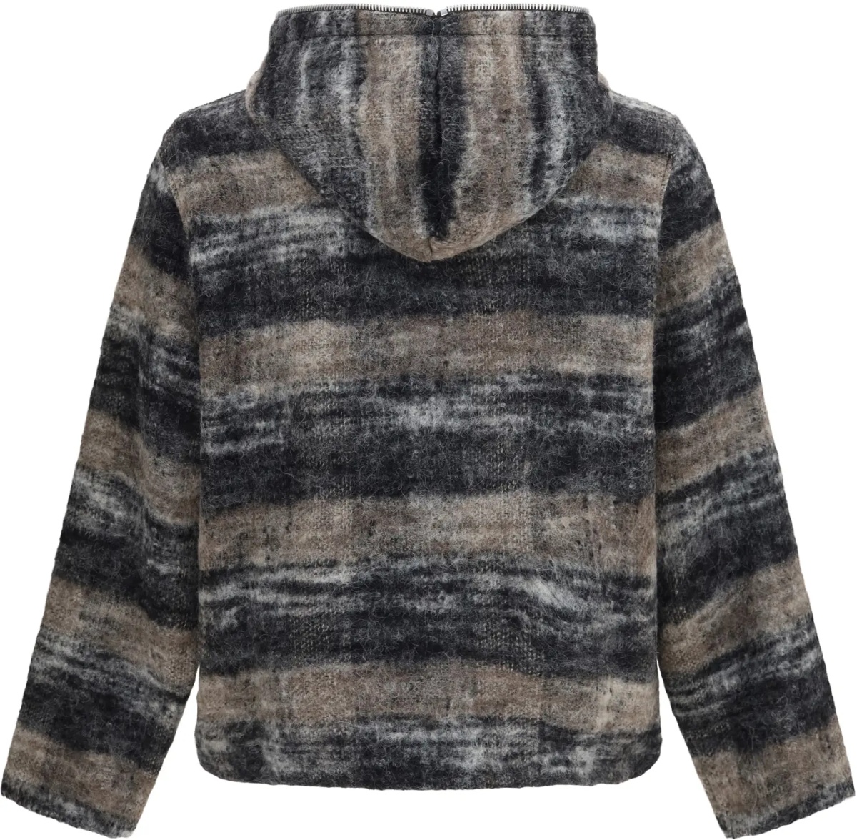 Bluza trening Hooded checked knit Sweatshirt - Img 2