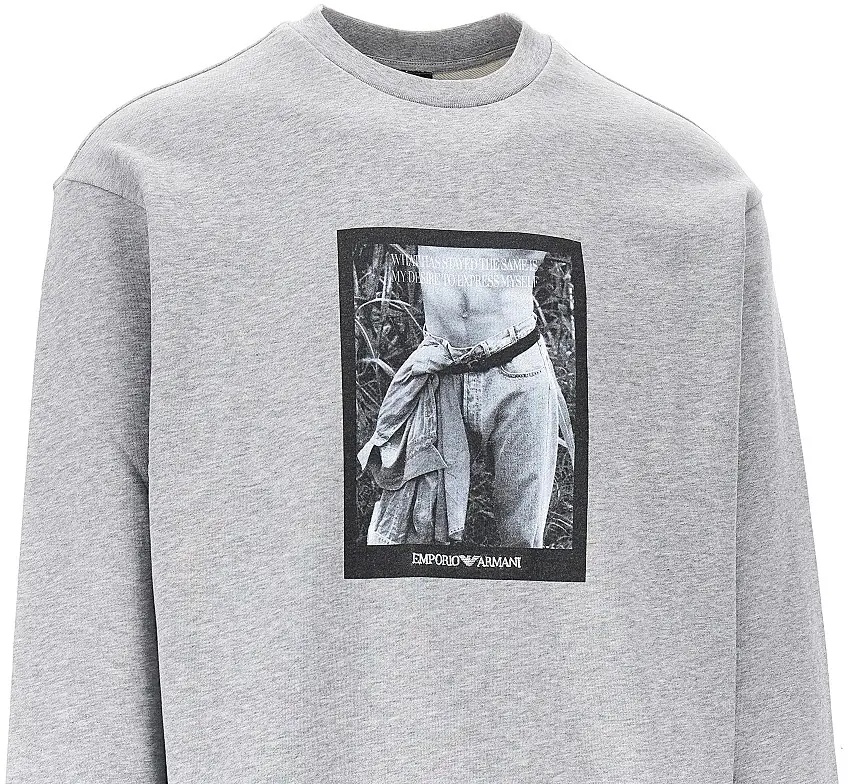 Bluza trening Logo print crewneck sweatshirt - Img 2