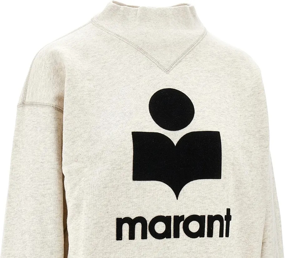 Bluza trening 'Moby' sweatshirt with flocked logo - Img 2
