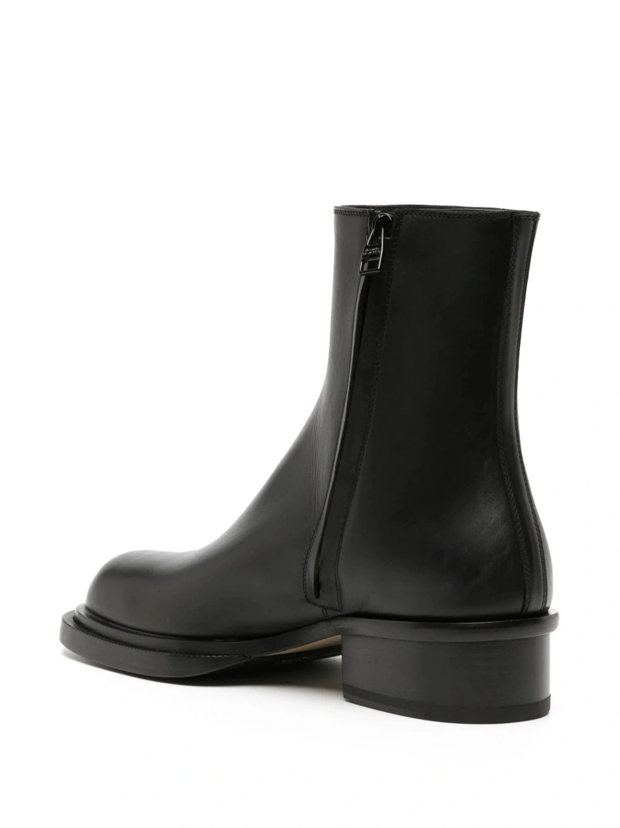 Bocanci Alexander McQueen negri din piele - Img 3