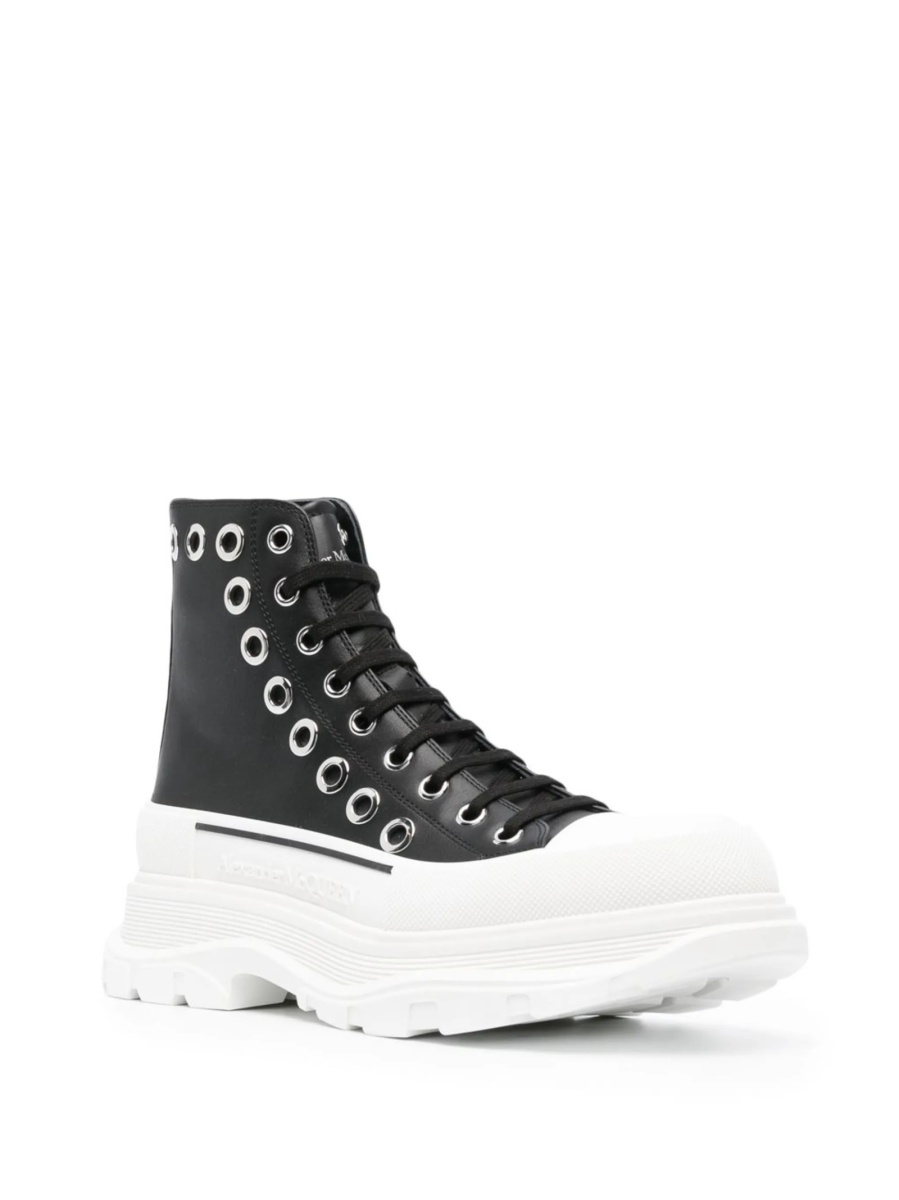 Bocanci Alexander McQueen negri din piele - Img 2