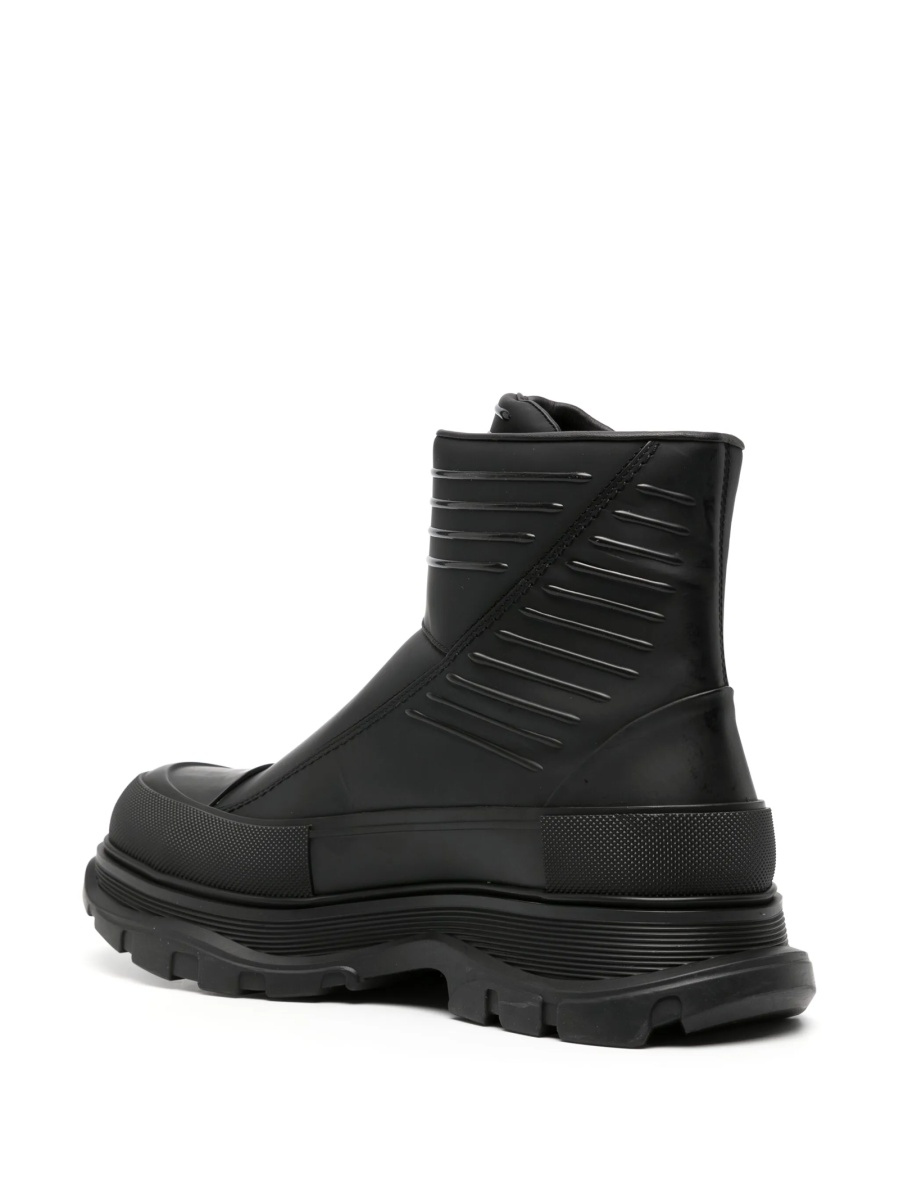 Bocanci Alexander McQueen tread slick negri din piele - Img 3
