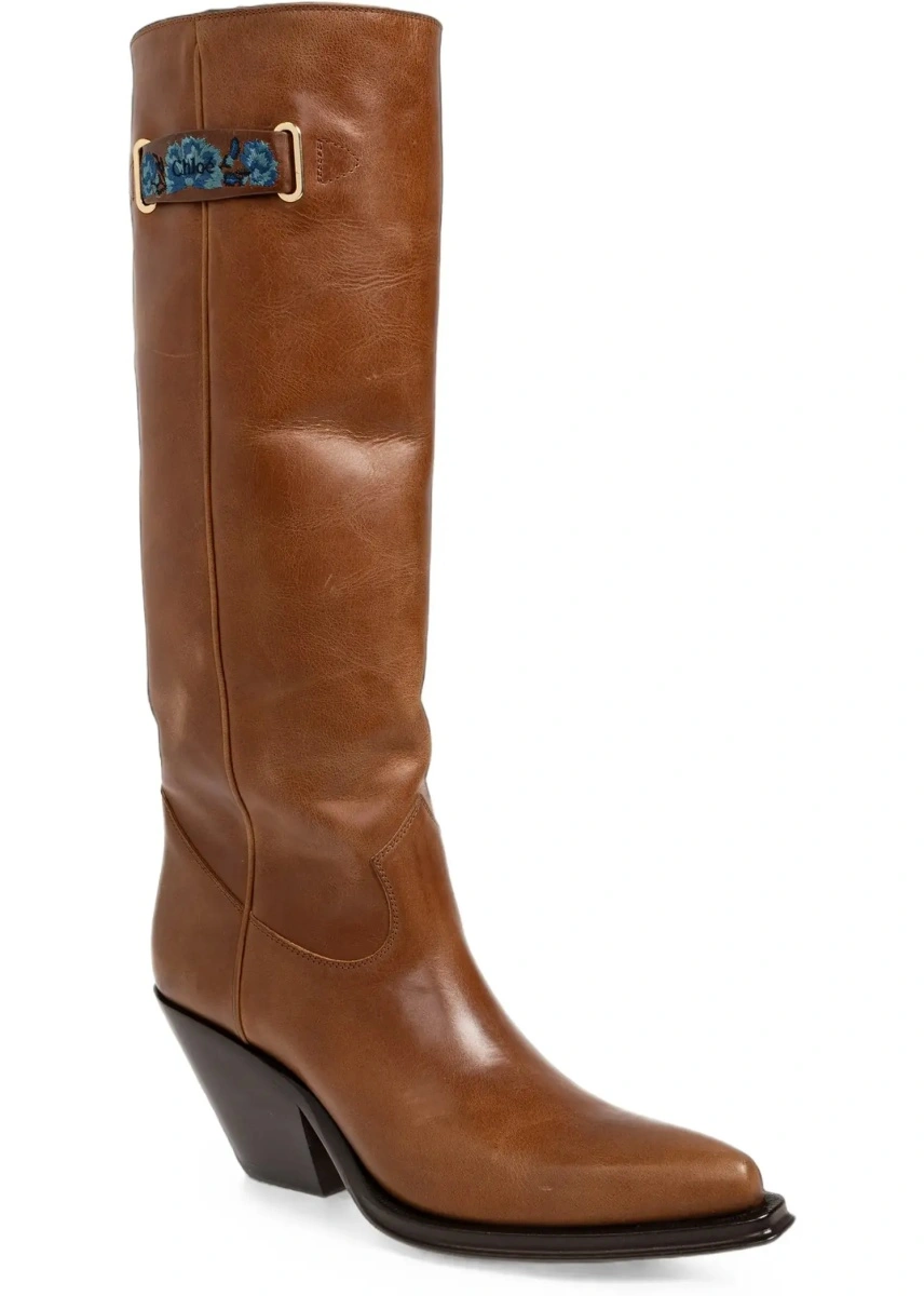 Bocanci casual Chloe multicolor din piele - Img 4