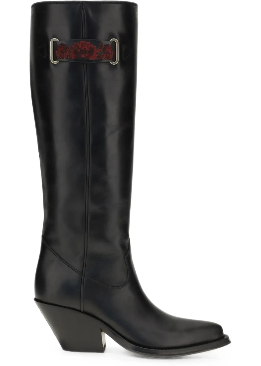 Bocanci casual Chloe negri din piele - Img 6