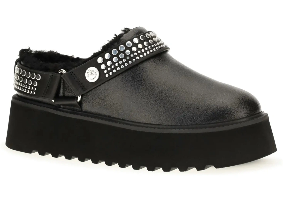 Bocanci casual Pinko negri din piele - Img 2