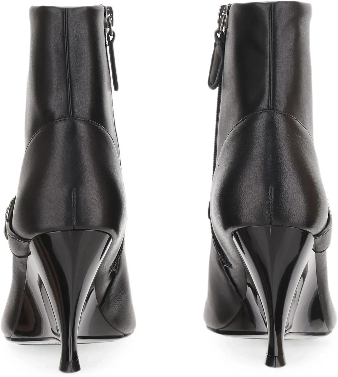 Bocanci casual Pinko negri din piele - Img 5