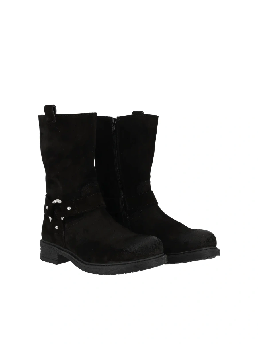 Bocanci Embellished suede biker boots - Img 2