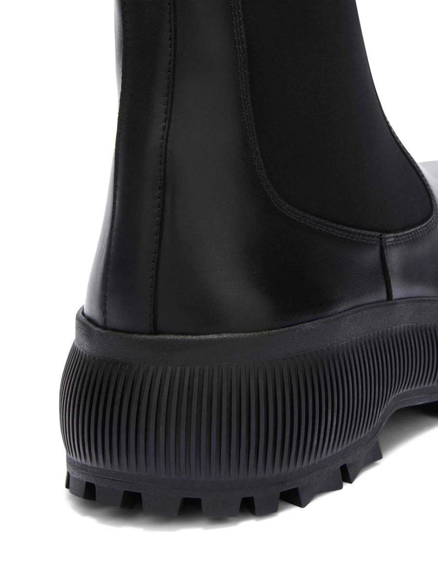 Bocanci Jil Sander negri din piele - Img 4