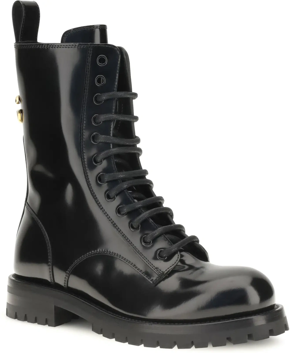 Bocanci Leather Lace-Up Booties - Img 2