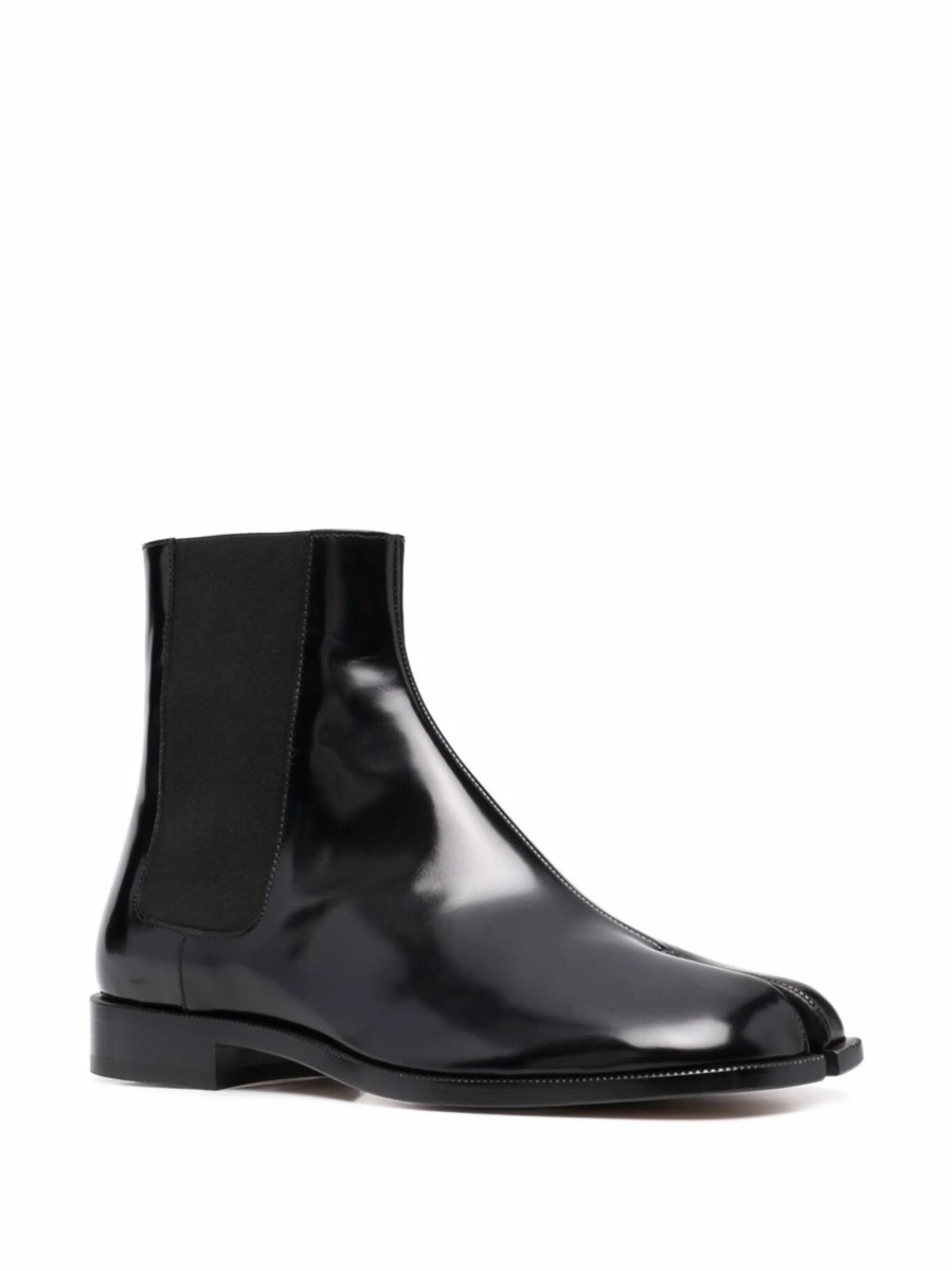 Bocanci Maison Margiela tabi negri din piele - Img 2