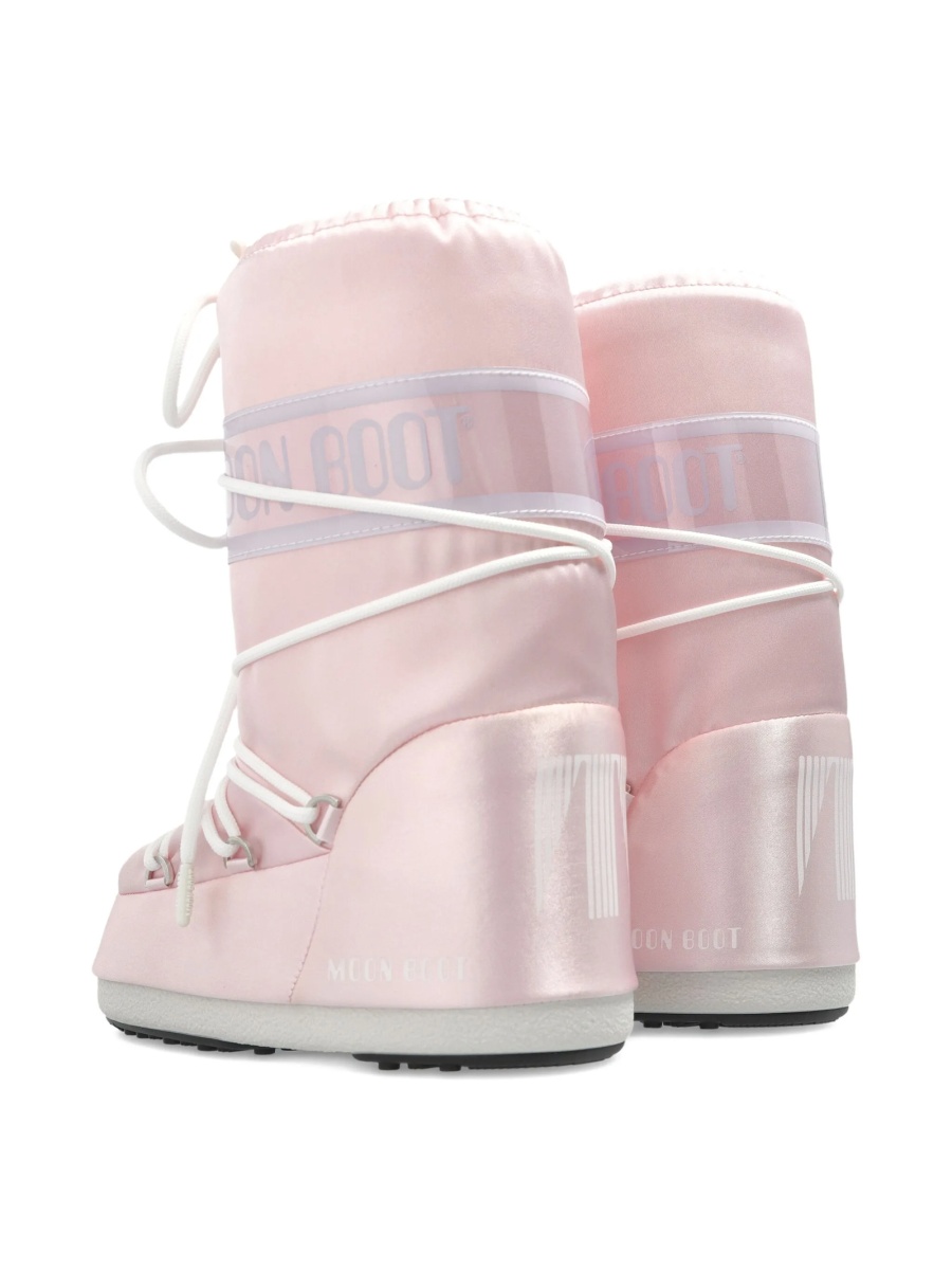 Bocanci Moon Boot roz din bumbac si pvc - Img 4