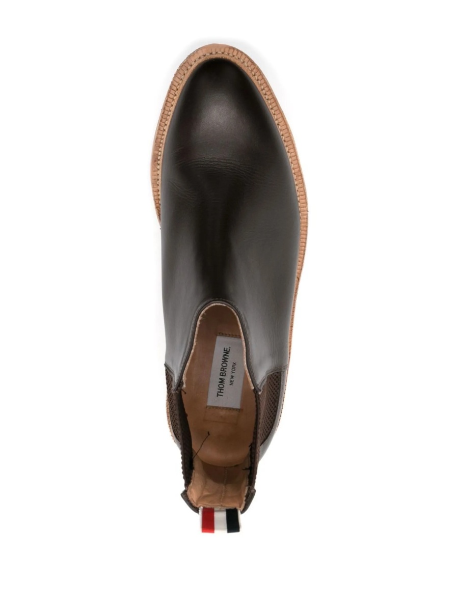 Bocanci Thom Browne maro din piele - Img 4