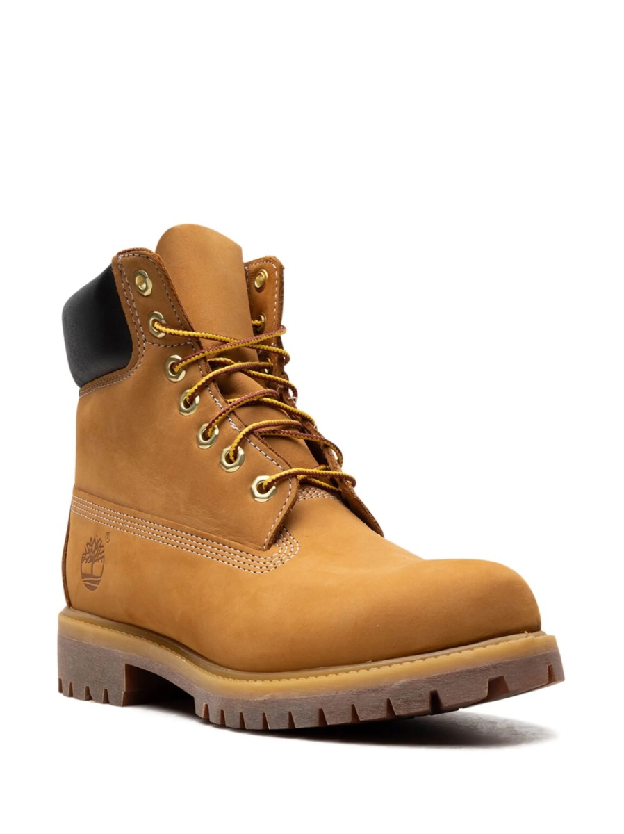 Bocanci Timberland portocalii din piele - Img 2