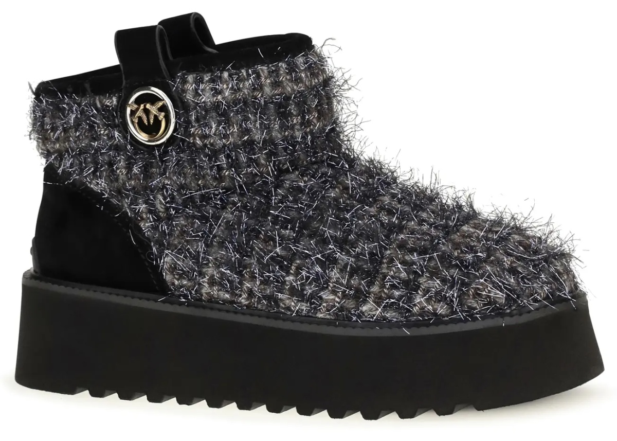 Bocanci Tweed and lurex ankle Boots - Img 2
