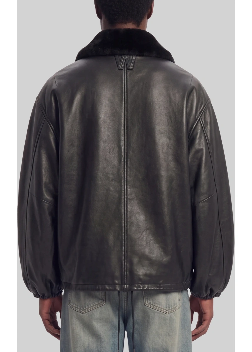 Bomber Coach Leather Jacket - Img 3