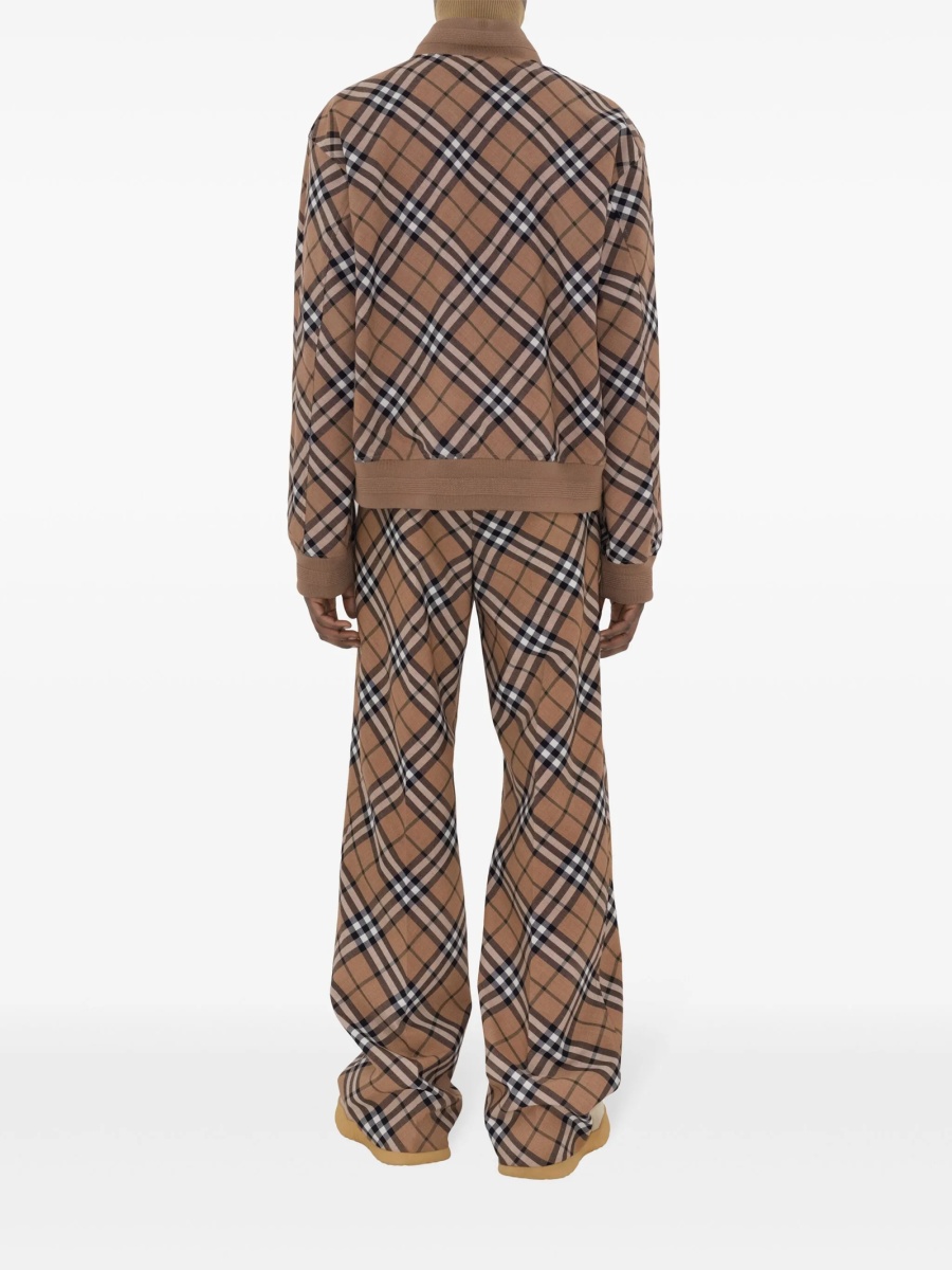 Bomber jacket Burberry vintage check neutra din polyester si lana - Img 4