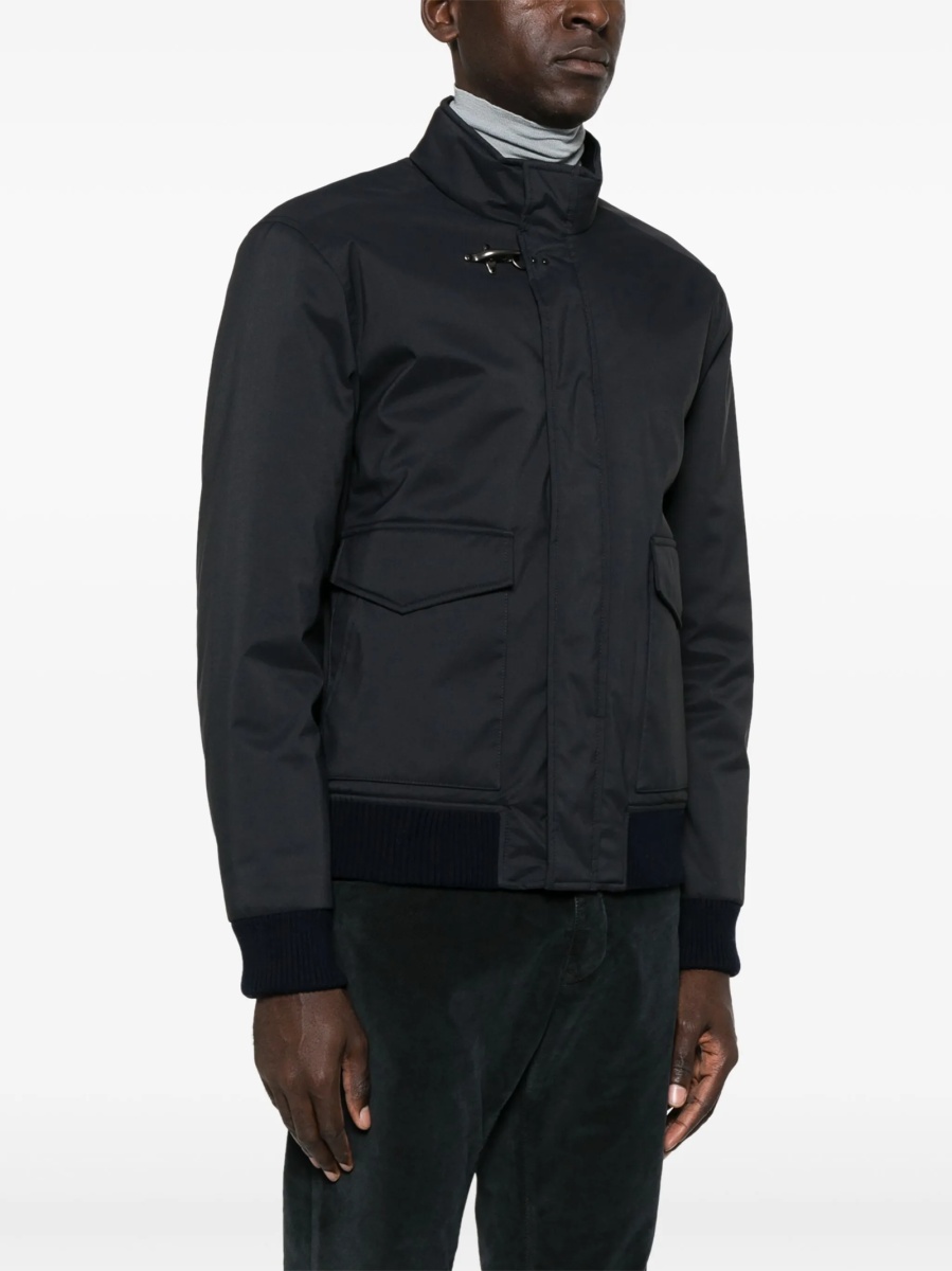 Bomber jacket Fay albastra din lana si poliamida - Img 3