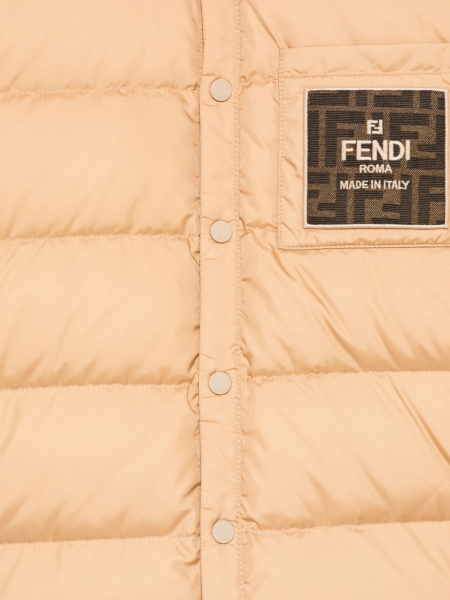 Bomber jacket Fendi neutra din poliamida - Img 3