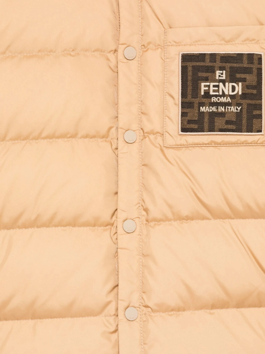 Bomber jacket Fendi neutra din poliamida - Img 3