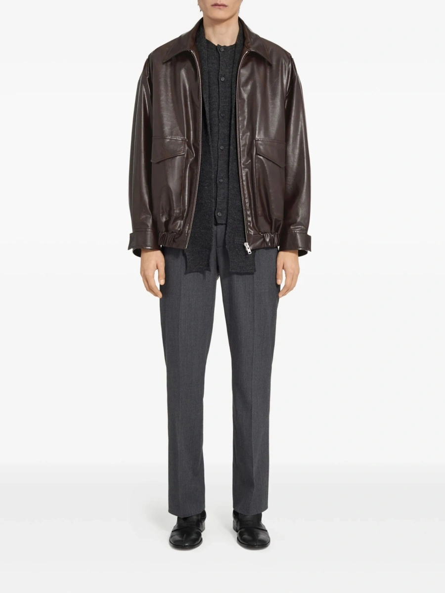Bomber jacket MM6 Maison Margiela rosie din polyester si vascoza - Img 2