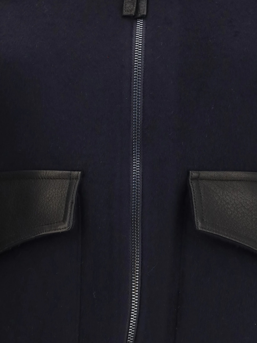 Bomber jacket P.A.R.O.S.H. albastra din lana - Img 5