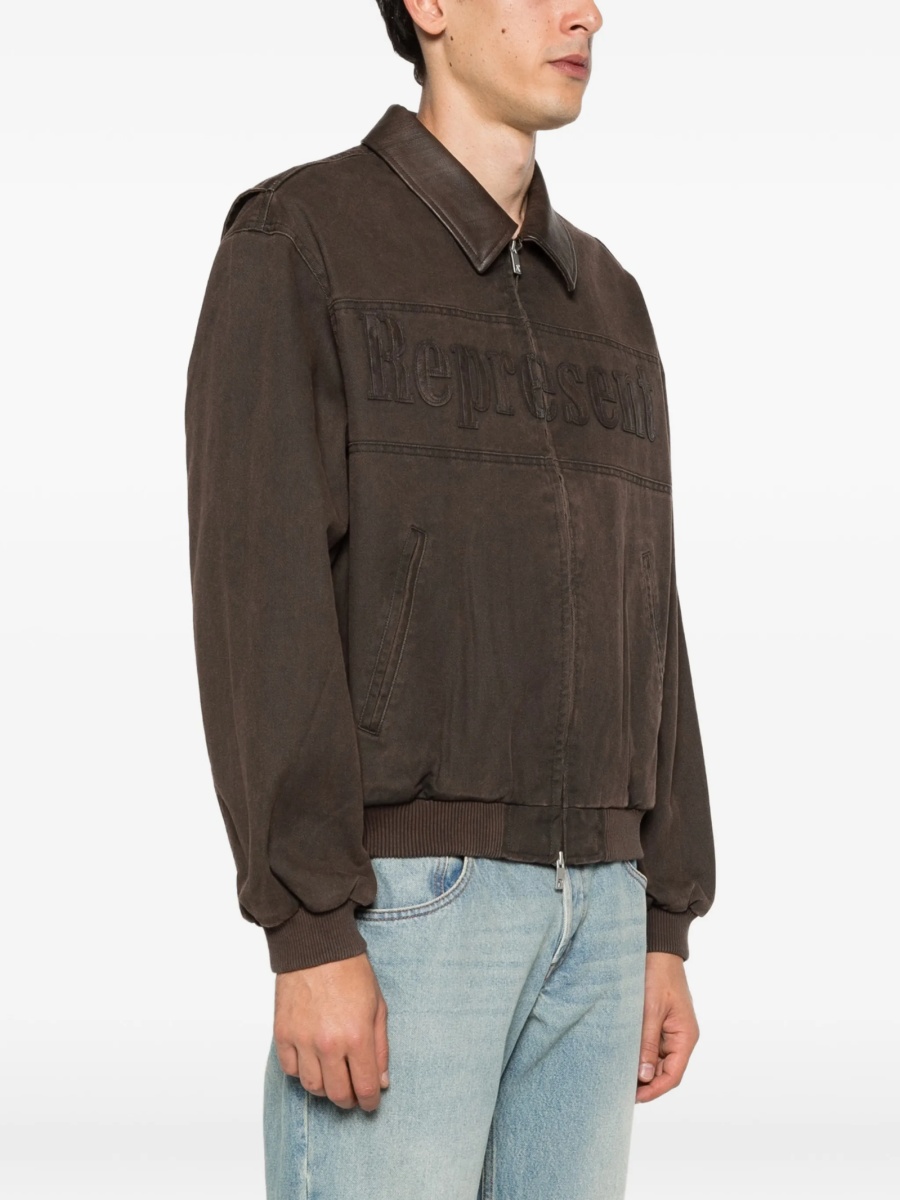 Bomber jacket REPRESENT maro din bumbac - Img 3