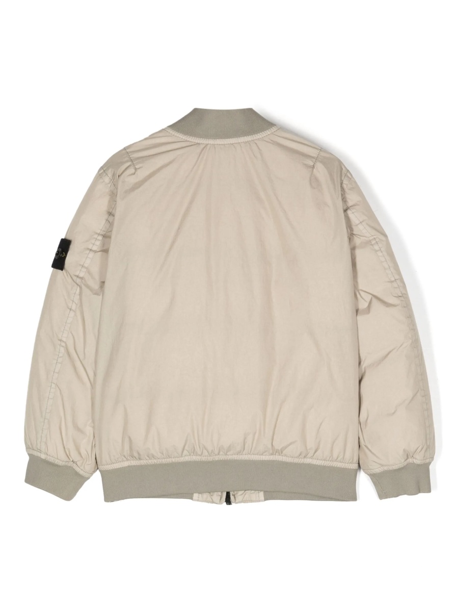 Bomber jacket Stone Island neutra din poliamida si rasina poliuretanica - Img 2