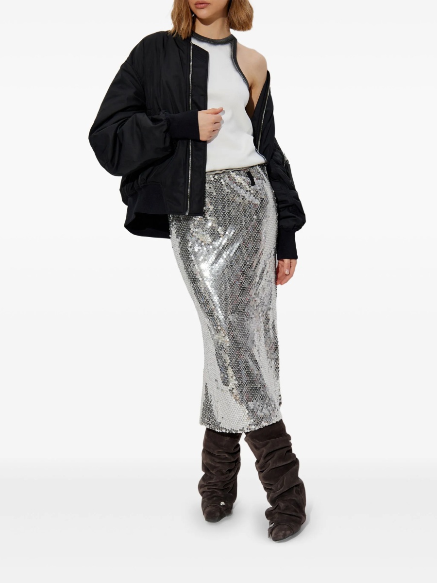 Bomber jacket THE ATTICO neagra din polyester si poliamida - Img 2