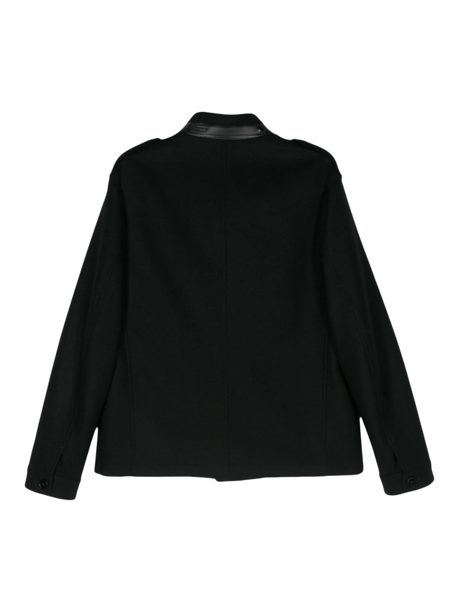 Bomber jacket Tom Ford neagra din lana si bos taurus - Img 2