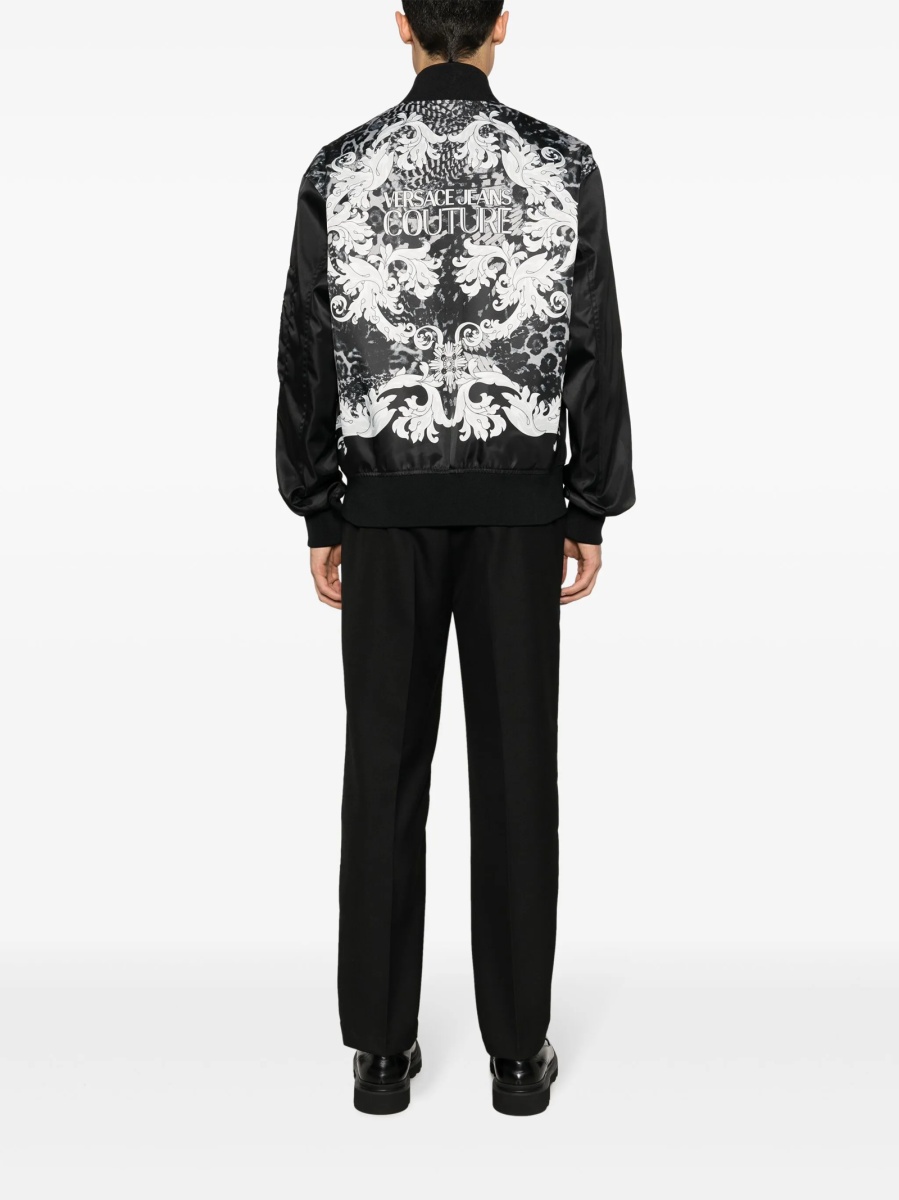 Bomber jacket Versace Jeans Couture neagra din polyester - Img 2