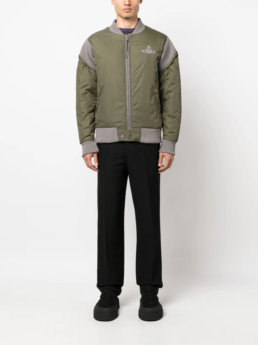 Bomber jacket Vivienne Westwood verde din poliamida - Img 2