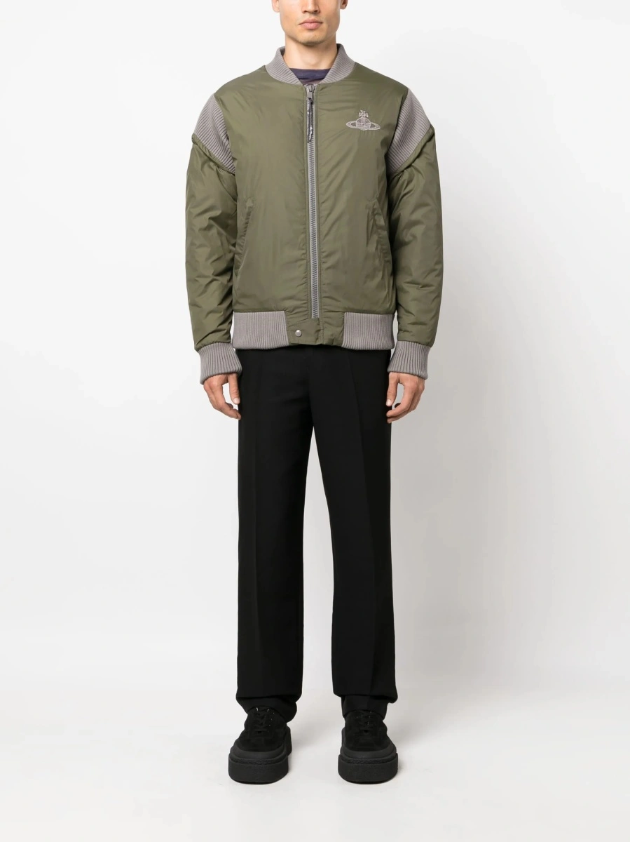 Bomber jacket Vivienne Westwood verde din poliamida - Img 2